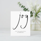 Papier Budget Joy Élégant Script Black White Holiday (Debout devant)