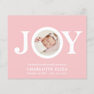 Papier BUDGET Joy Pink CHIC Photo Baby First Christmas