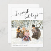 Papier Budget Joyeuses Fêtes Moderne Minimaliste Photo 20 (Devant / Derrière)