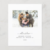 Papier Budget Joyeuses Fêtes Moderne Minimaliste Photo 20 (Dos)