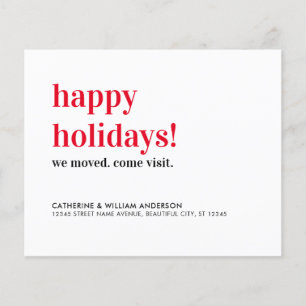 Papier Budget Joyeuses vacances Nous avons déménagé Visit