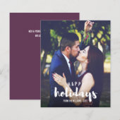 Papier Budget Joyeuses Vacances Sketched Photo Holiday Ca (Devant / Derrière)