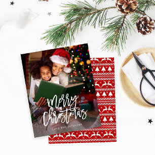 Papier Budget Joyeux calligraphie de Noël Photo verticale