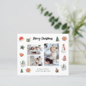 Papier Budget Joyeux Cookies de Noël & Traite Multi Photo (Debout devant)