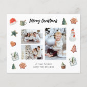 Papier Budget Joyeux Cookies de Noël & Traite Multi Photo (Devant)