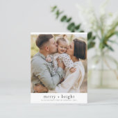 Papier Budget Joyeux et brillant Noël Photo de vacances (Debout devant)