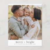 Papier Budget Joyeux et brillant Noël Photo de vacances (Devant)