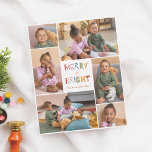 Papier Budget Joyeux et lumineux 6 Fêtes de Noël photo<br><div class="desc">Capturez la magie de la saison des Fêtes avec ce design "Merry & Bright" de la carte de crédit photo de Noël. Ce design festif et joyeux présente six photos personnalisées, disposées dans un montage amusant. Au centre, entre les photos, on peut lire "Joyeux Lumineux" en typographie mignonne et colorée....</div>