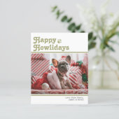 Papier BUDGET Joyeux Howlidays Pet Dog Christmas Card (Debout devant)