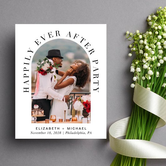 Papier Budget Joyeux Jamais après l'Arc de fête Mariage p