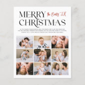 Papier Budget | Joyeux moments | Photo de Noël moderne 9 (Devant)