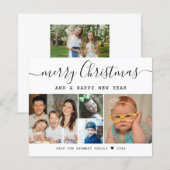 Papier Budget Joyeux Noël 5 Collage photo de famille (Devant / Derrière)