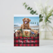 Papier Budget Joyeux Noël Animaux de compagnie Photo Roug (Debout devant)