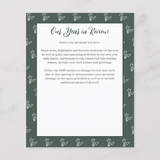 Papier Budget Joyeux Noël Arbre photo Année d'examen (Dos)