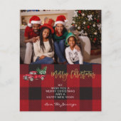 Papier Budget Joyeux Noël Camion & Photo de Buffle H (Devant)