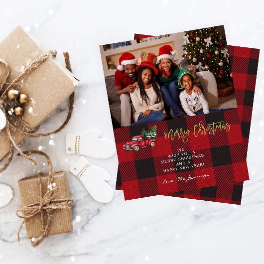 Papier Budget Joyeux Noël Camion & Photo de Buffle H