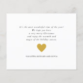 Papier Budget Joyeux Noël Coeur d'or 3 Photo Collage (Dos)