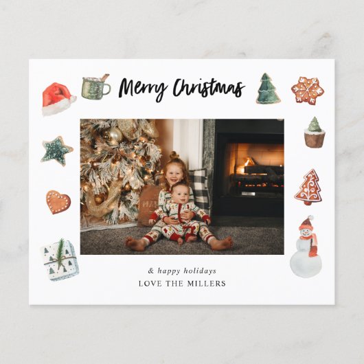 Papier Budget Joyeux Noël Cookies & Traitements Photo (Devant)