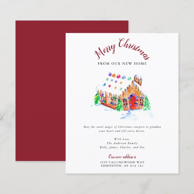 Papier Budget Joyeux Noël de notre nouvelle maison déména (Devant / Derrière)