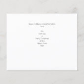 Papier Budget Joyeux Noël écriture moderne photo (Dos)