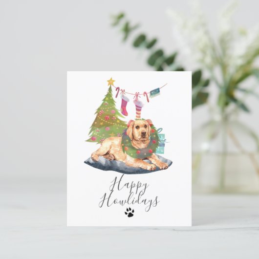 Papier BUDGET Joyeux Noël Howlidays Chien Labrador Retrie (Debout devant)