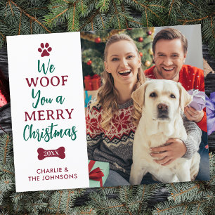 Papier Budget Joyeux Noël mignon animal de compagnie Chie