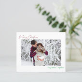 Papier Budget Joyeux Noël moderne minimaliste photo (Debout devant)