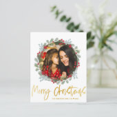 Papier Budget Joyeux Noël Photo Botanique (Debout devant)