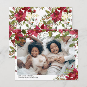 Papier BUDGET Joyeux Noël Photo Poinsettia Flower