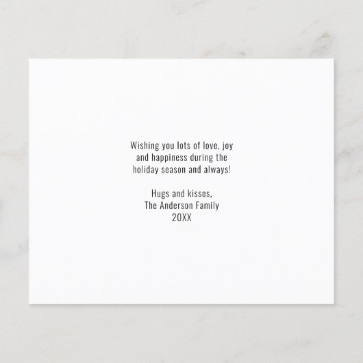 Papier Budget Joyeux Noël Script 8 Photo Holiday Card (Dos)