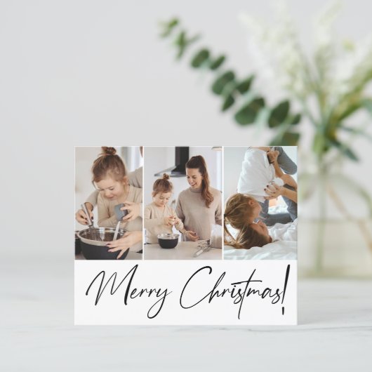 Papier Budget Joyeux Noël Script multiples photos (Debout devant)
