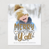 Papier Budget Joyeux Noël Y'All Photo Art Script (Devant)