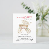 Papier BUDGET Joyeux petit Baby shower de poussette de No (Debout devant)