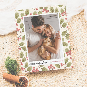 Papier Budget Joyeux tout Noël Holly Photo