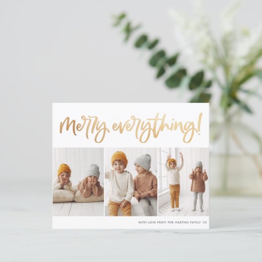 Papier Budget Joyeux tout Script 3 Photo Noël (Debout devant)