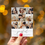Papier Budget Joyful Christmas Photo Collage vacances<br><div class="desc">Envoyez des voeux de Noël à votre famille et à vos amis tout en présentant certains de vos moments préférés de cette année. Les cartes de collage photo minimalistes modernes "joyeuses" de Noël - un design simple et paisible qui réfléchit sur tout ce qu'il y a à être reconnaissant pour...</div>
