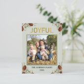 Papier Budget Joyful Rustic Photo Noël (Debout devant)