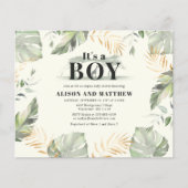 Papier Budget Jungle Safari Baby shower Boys Invitation (Devant)