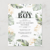 Papier Budget Jungle Safari Giraffe Baby shower Garçons (Devant)