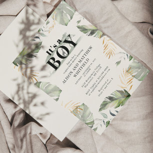 Papier Budget Jungle Safari Giraffe Baby shower Invitatio