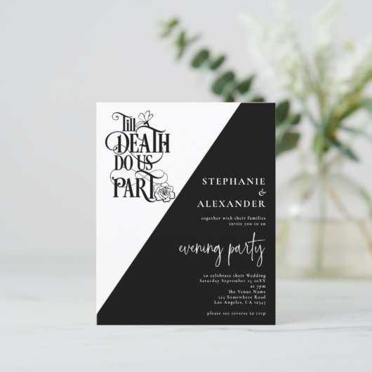 Papier Budget Jusqu'à la mort Faites-nous partie Mariage  (Debout devant)