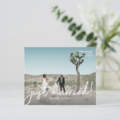 Papier Budget Juste Marié 4 Mariage photo Faire-part (Debout devant)