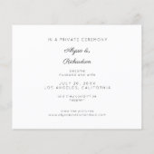 Papier Budget Juste Marié 4 Mariage photo Faire-part (Dos)