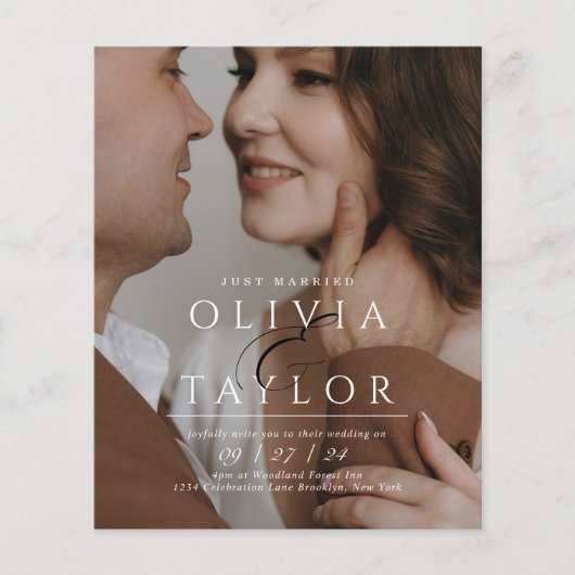 Papier BUDGET Juste Marié Ampersand 2 Mariage photo (Devant)