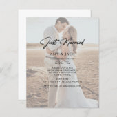 Papier Budget Juste Marié Photo Mariage Faire-part (Devant / Derrière)