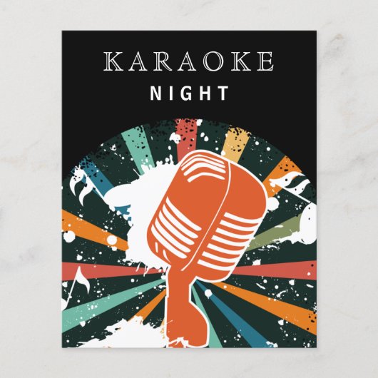 Papier Budget Karaoke Night Party Invitation (Devant)