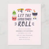 Papier Budget Kawaii Sushi Rolls Anniversaire (Devant)