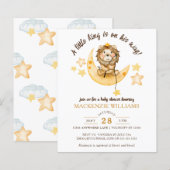Papier BUDGET King Safari Lion Baby shower Invitation (Devant / Derrière)