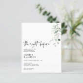 Papier BUDGET La nuit avant l'invitation (Debout devant)