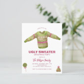 Papier Budget Laid sweat de Noël invitation (Debout devant)